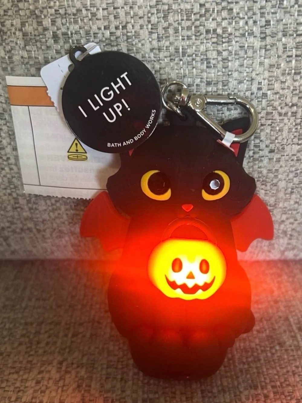 NWT Bath & Body Works Light-up Spooky Kitty PocketBac Holder set